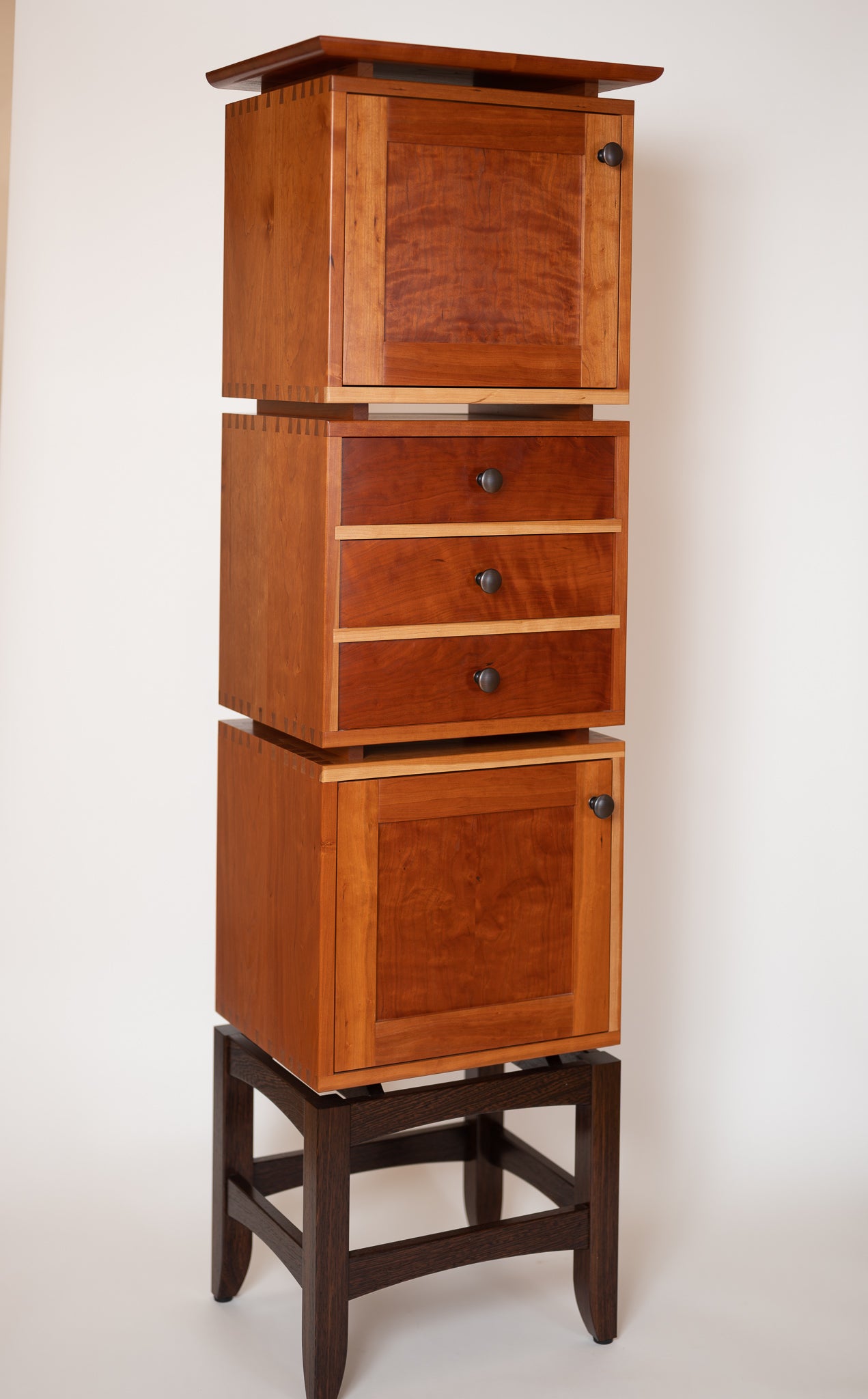 Cherry Tri-Cabinet