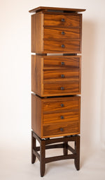 Walnut Tri-Cabinet